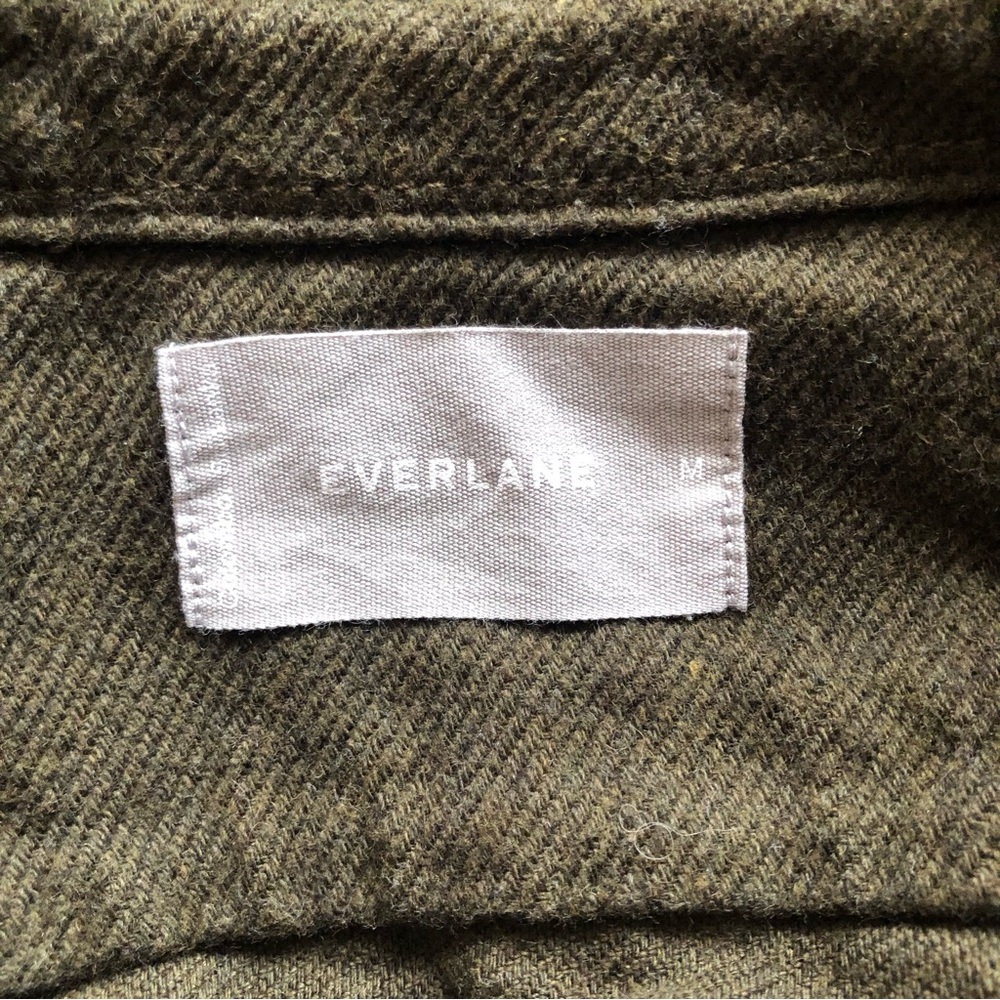 Everlane Mens The Heavyweight Overshirt Uniform Long Sleeve Heathered Green M - Picture 14 of 15